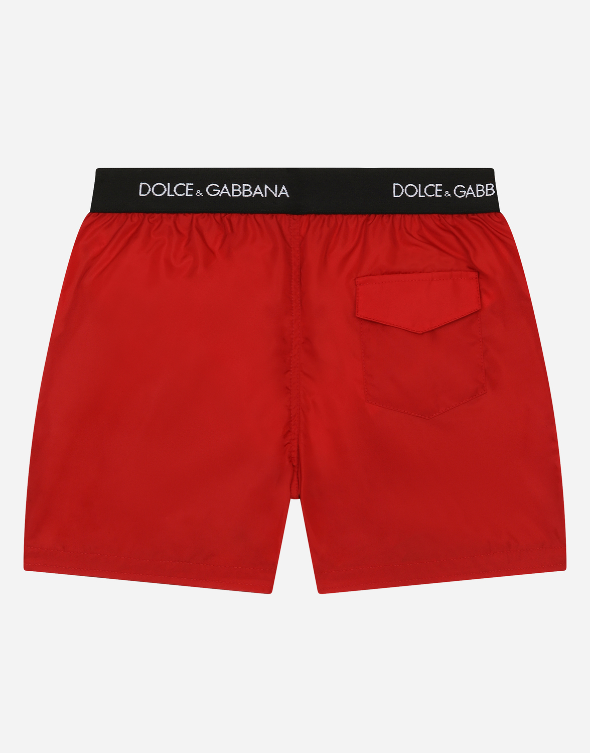 Нейлоновые плавки с брендированной резинкой Dolce&Gabbana, бордовый — фото 2