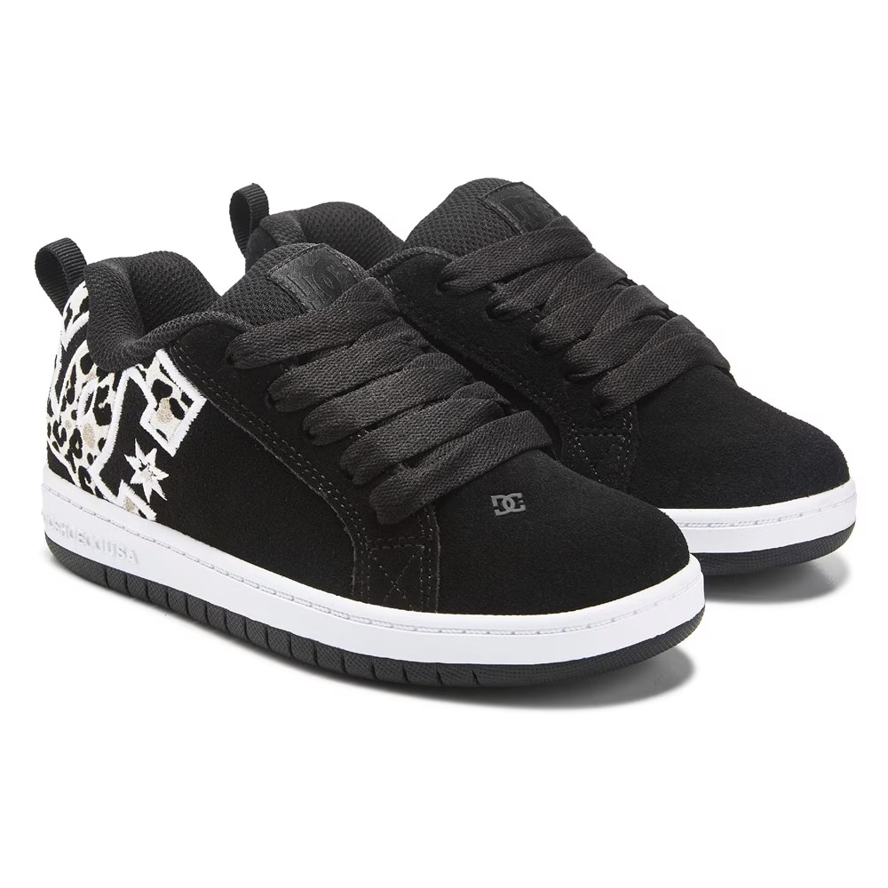 

Детские кроссовки court graffik для малышей/подростков Dc Shoes, black/leopard