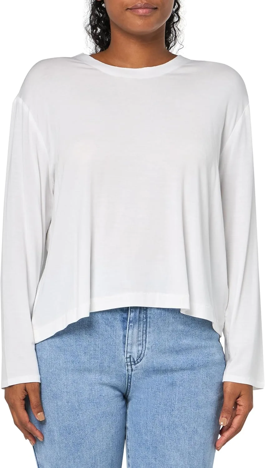 

Norma Kamali женский укороченный топ Boyfriend с длинным рукавом