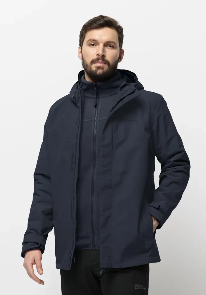 

Функциональная куртка 3-в-1 Jack Wolfskin "ALTENBERG 3IN1 JKT M " (2 шт.), с капюшоном, синий