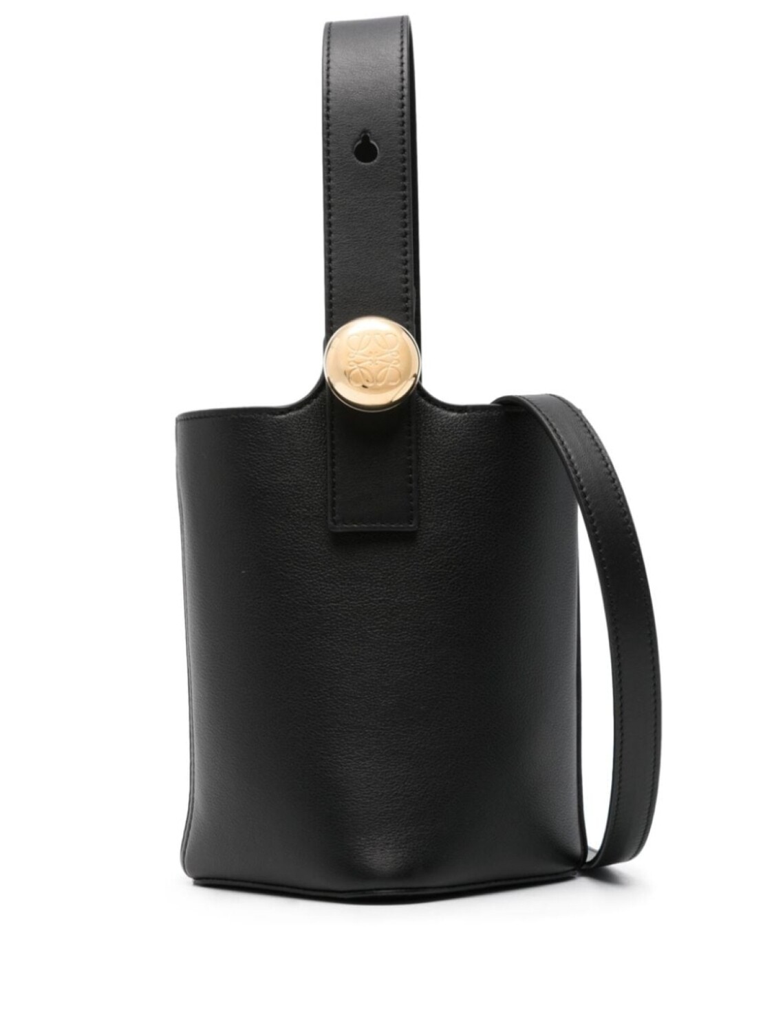 

Сумка-ведро LOEWE Pebble размера мини, черный