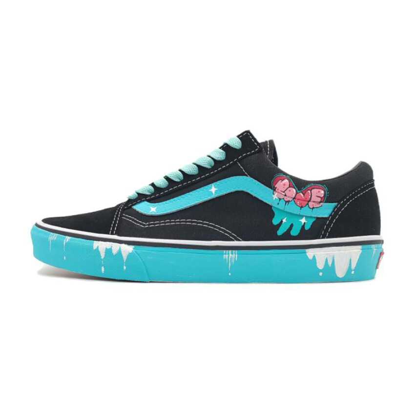 

Кроссовки Vans Old Skool Skateboarding Shoes Unisex Low-top Black/Blue, черный