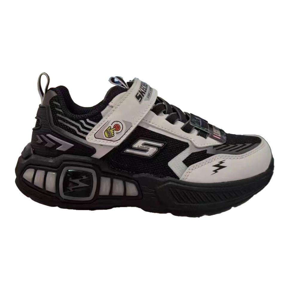 Детская повседневная обувь для детей, кроссовки, кроссовки Skechers Kids, черный/белый — фото 2