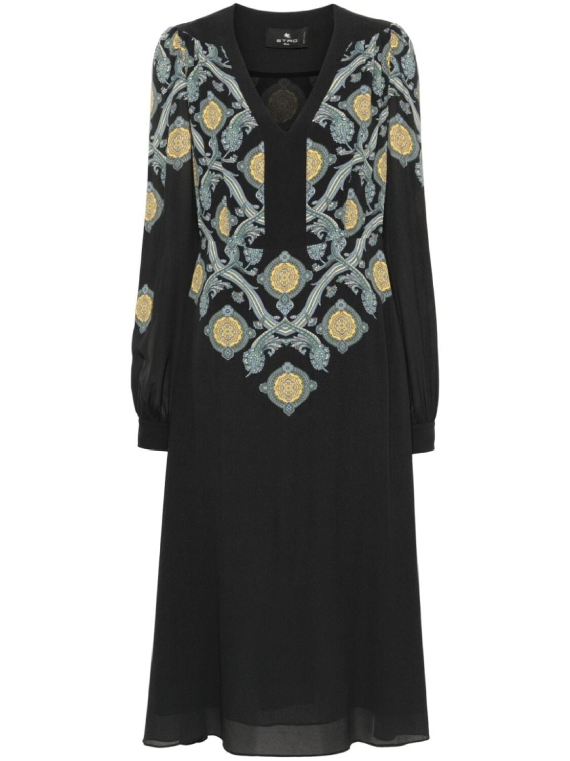 

ETRO платье миди с принтом пейсли, черный