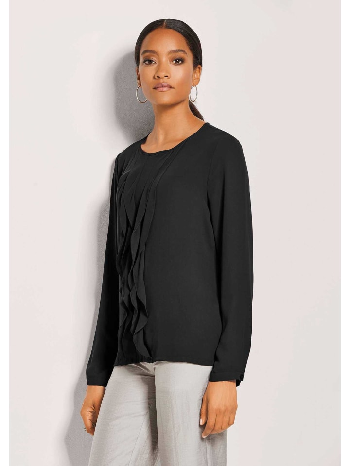 

MADELEINE Легкая блузка с круглым вырезом черного цвета