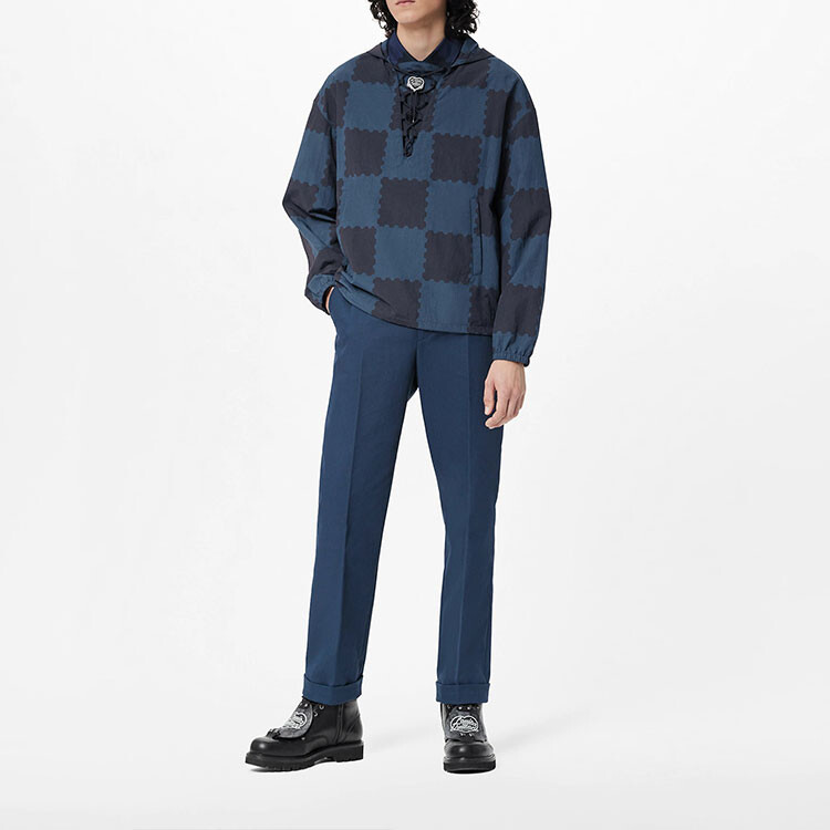 Новые квартальные продукты LV Толстовка мужская темно-синяя Louis Vuitton, темно-синий — фото 3