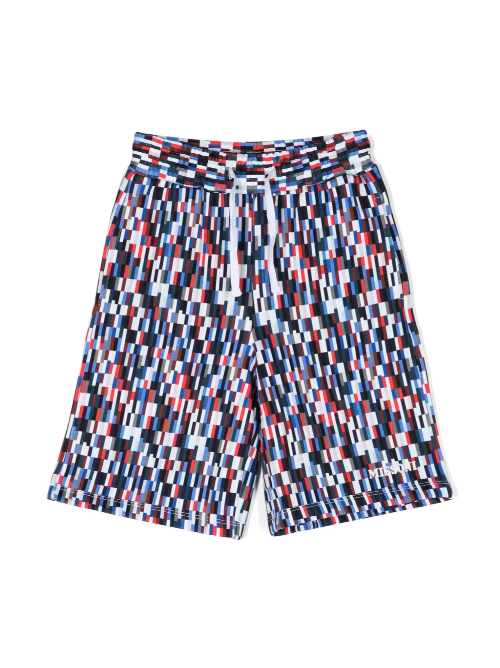 

Шорты с геометричным принтом Missoni Kids, синий