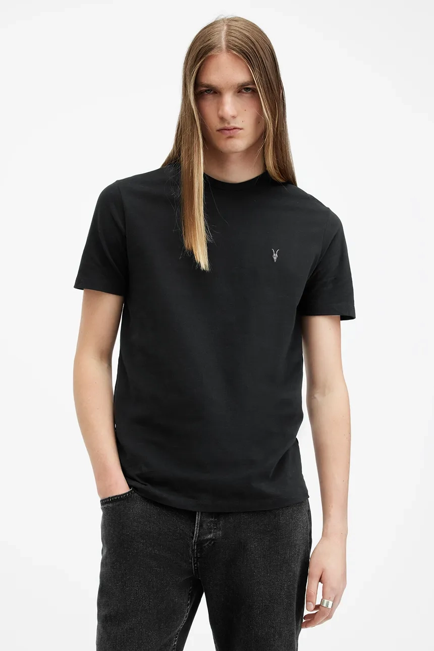 Футболка BRACE из хлопка AllSaints, черный — фото 2
