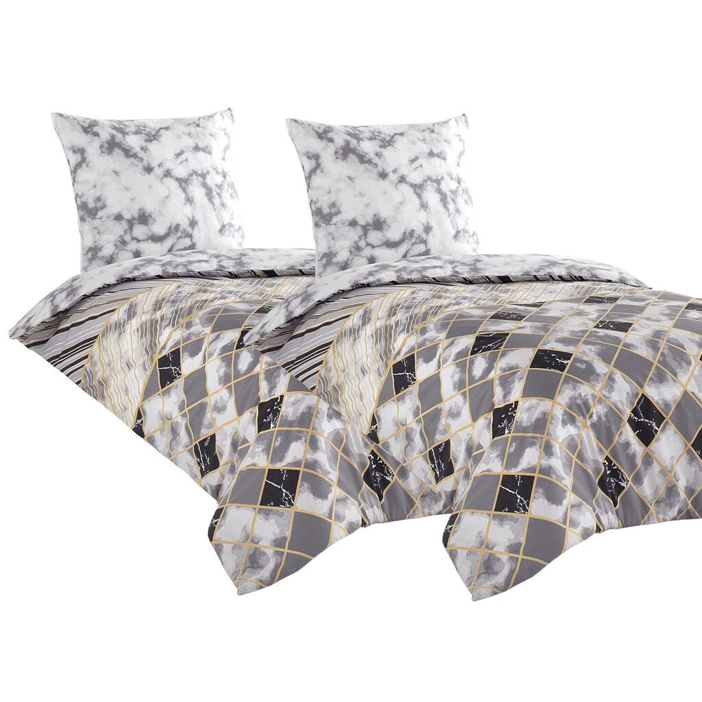 

Постельное белье из 4 предметов 135х200 + 80х80 см 100% хлопок Renforce белое серое золото алмазный мрамор имитация камня leonado vicenti, Белый, Постельное белье из 4 предметов 135х200 + 80х80 см 100% хлопок Renforce белое серое золото алмазный мрамор им