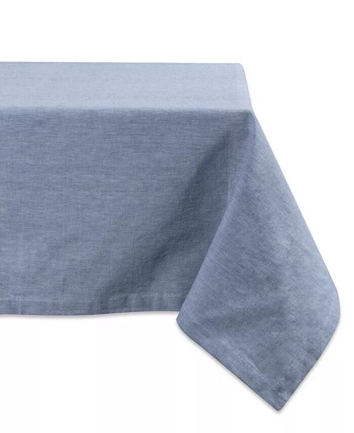 

Твердая скатерть из шамбре 60 x 120 дюймов Design Imports, синий