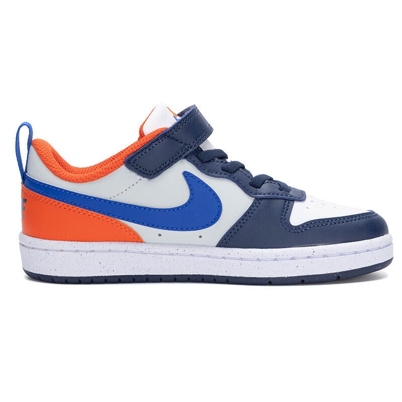 Кроссовки Nike Court Borough Kids Lifestyle Shoes PS Low-top White/Blue, белый/синий — фото 2