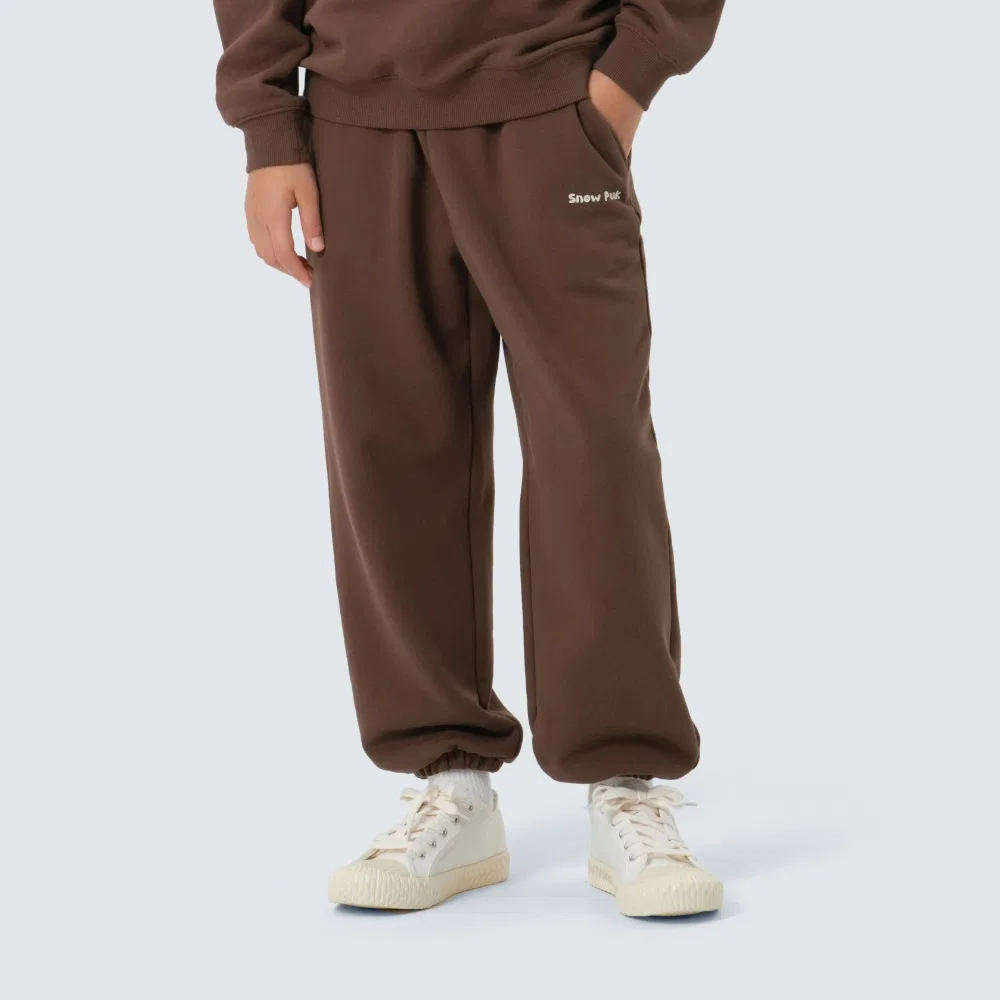 Детские графические джоггеры коричневого цвета от Snowpeak Apparel Kids — фото 2