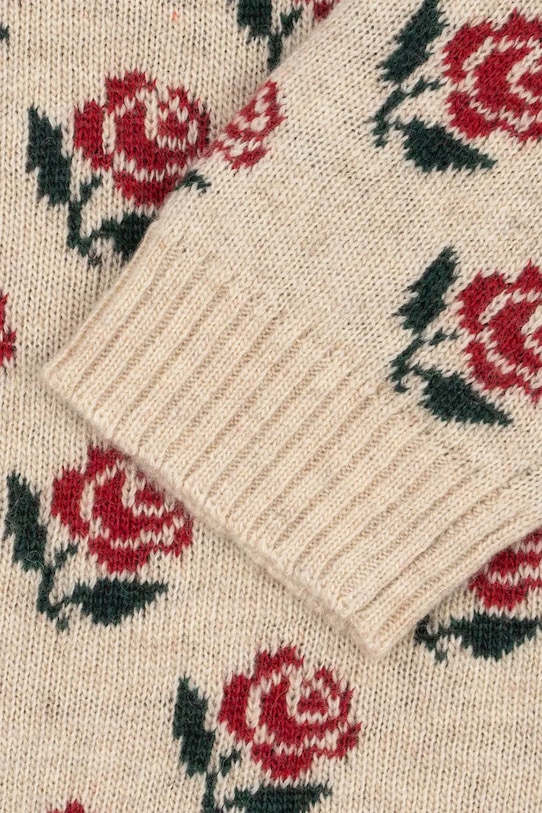Детское платье с добавлением шерсти BELOU KNIT DRESS Konges Sløjd, бежевый — фото 4