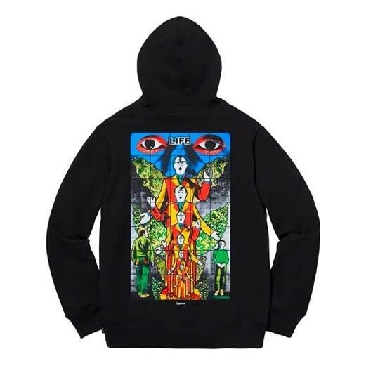 Толстовка x gilbert x george life hooded sweatshirt 'black multi-color' Supreme, черный — фото 2
