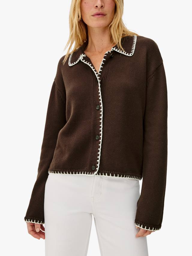 

Кардиган Rayleen с отделкой blanket stitch Rails, Brown/White