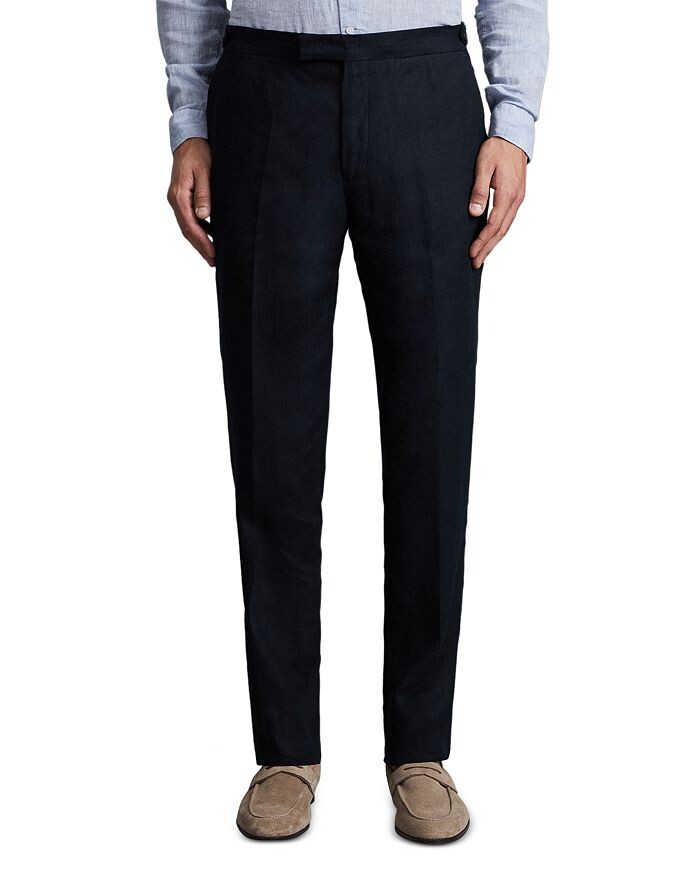 

Льняные брюки смешанного кроя REISS Kin Slim Fit, синий