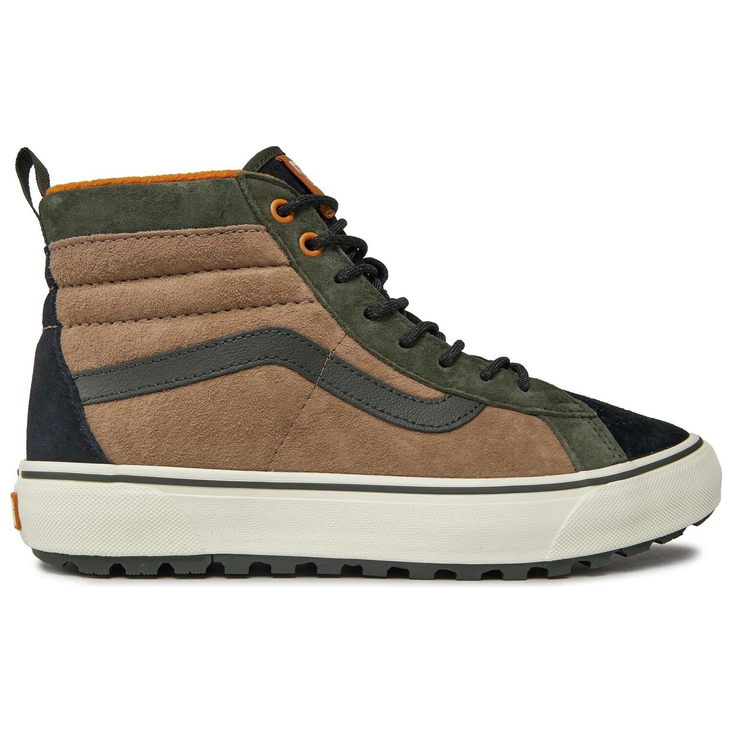 Кеды, SK8 Скейтборд обувь унисекс высокие Vans, цвет Green Brown — фото 2