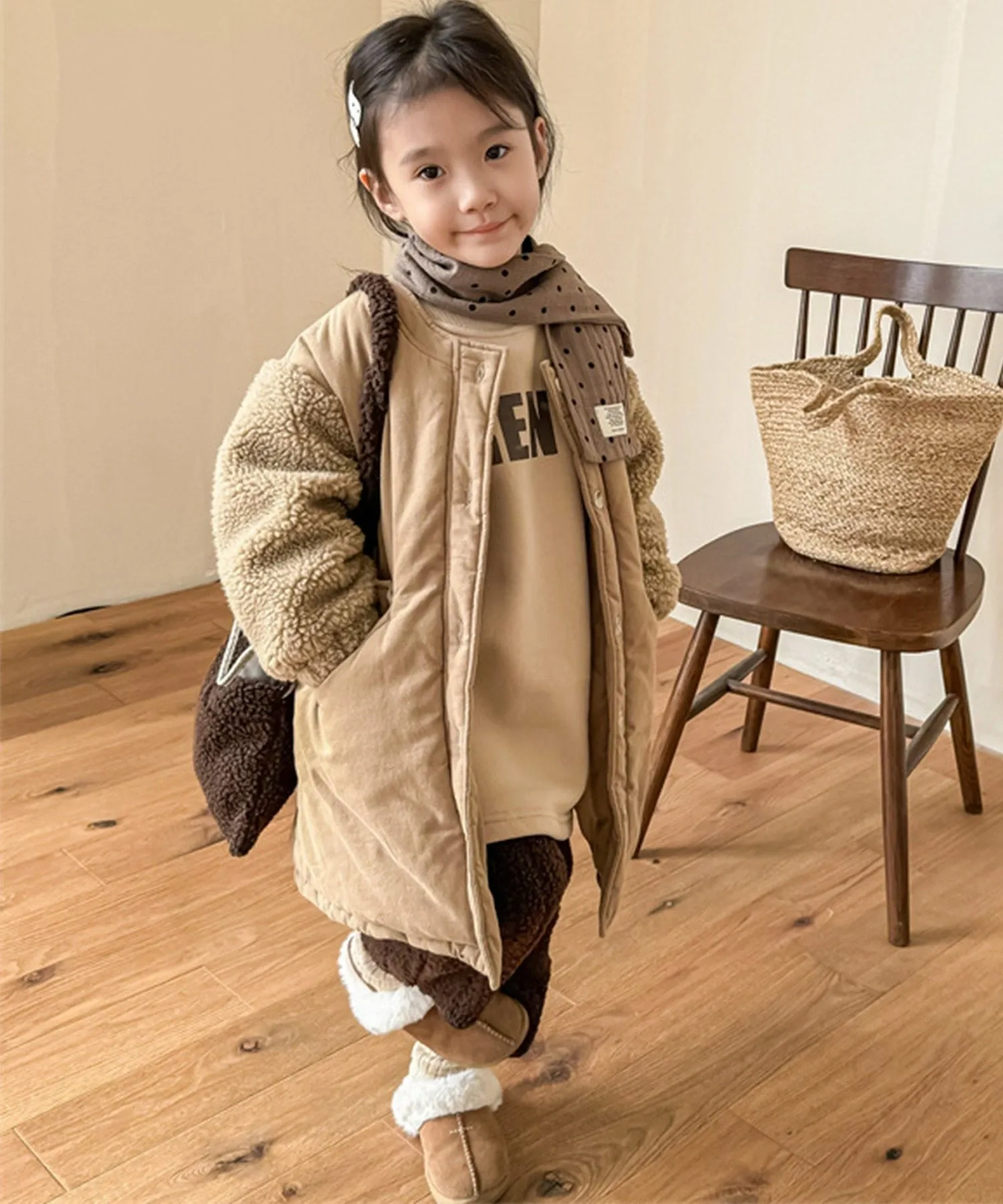 Утепленная куртка Boa с функцией переключения Aimoha Kids, beige — фото 3