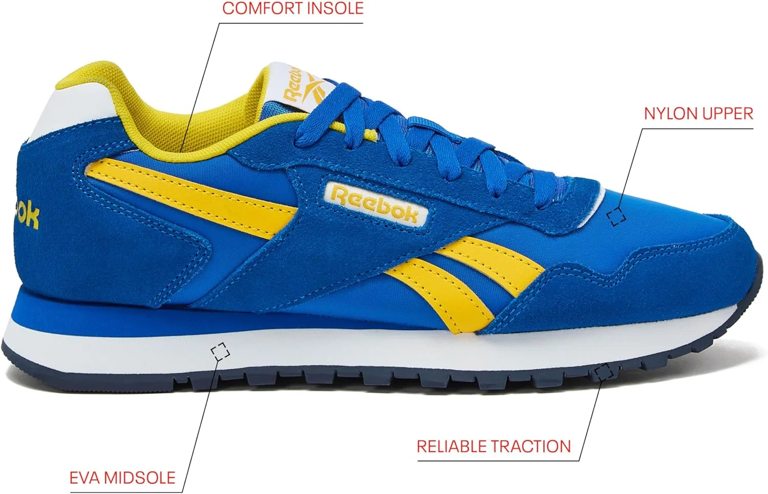 Кроссовки Reebok Unisex Classic Legacy, Optimum Blue Golden Haze White — фото 2