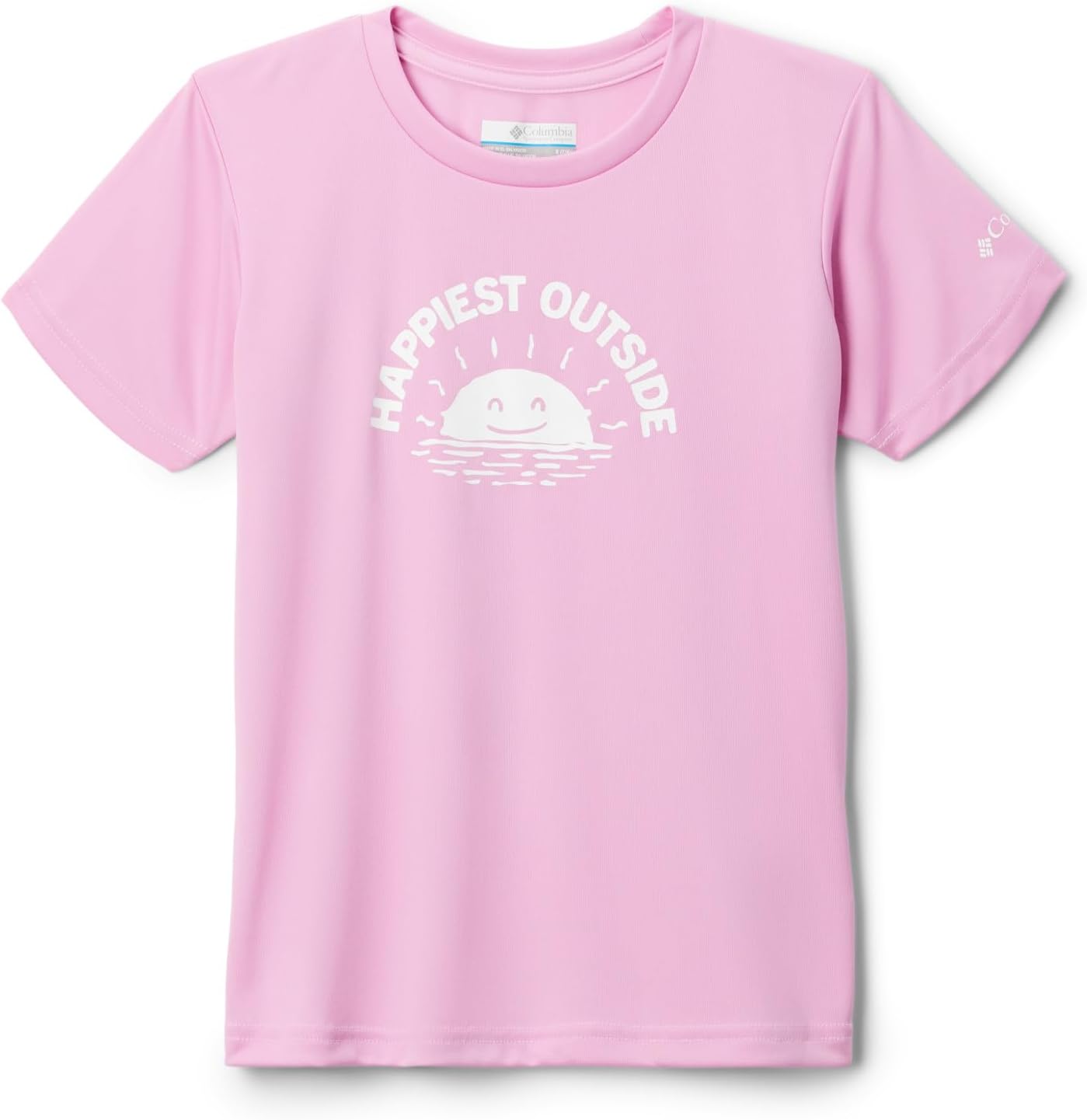 

Футболка Columbia Girl's Fork Stream с короткими рукавами и принтом, Cosmos/Happier Outside