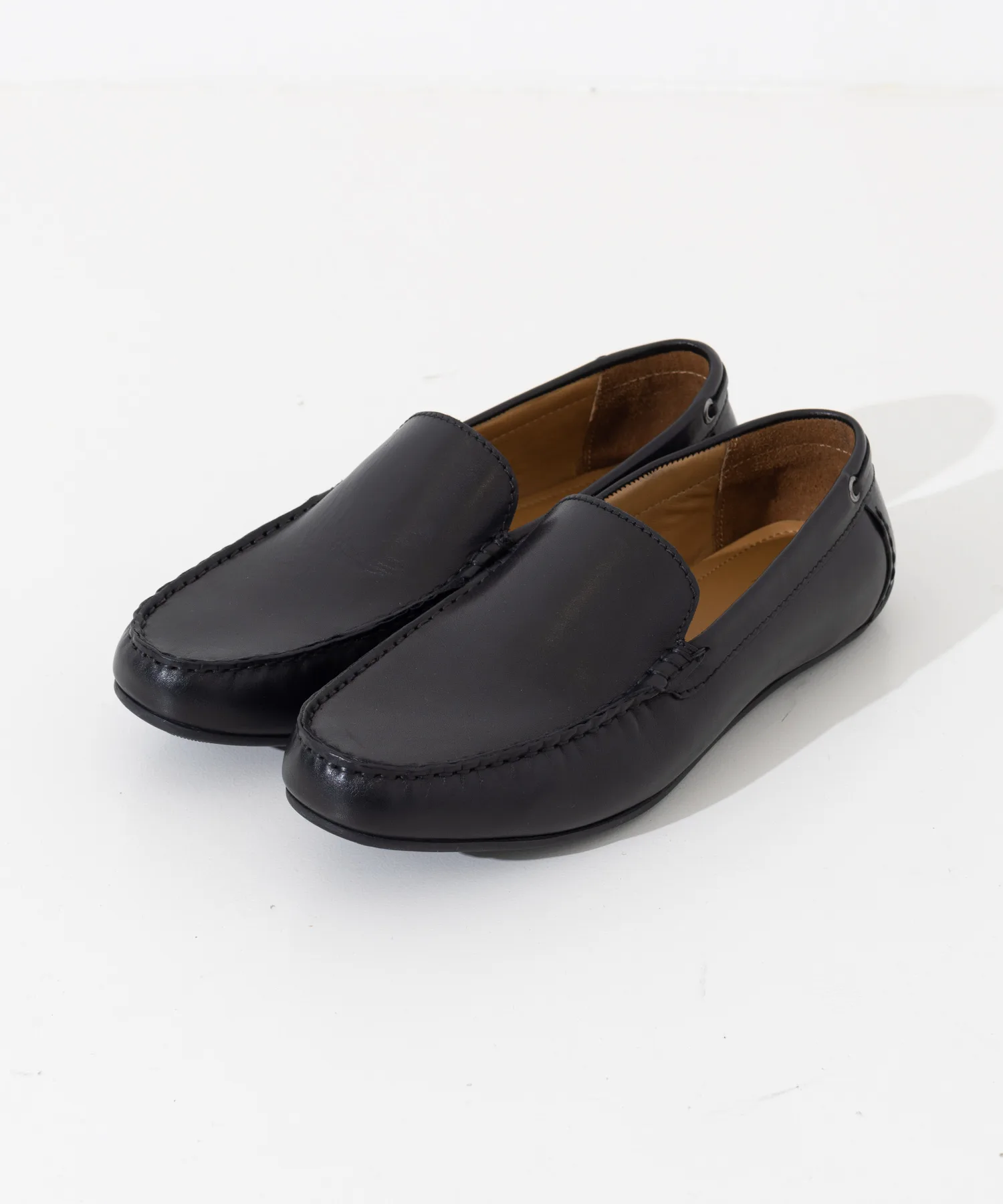Мужские кожаные слипоны alfredoBANNISTER SHOO IN SHOE чёрные