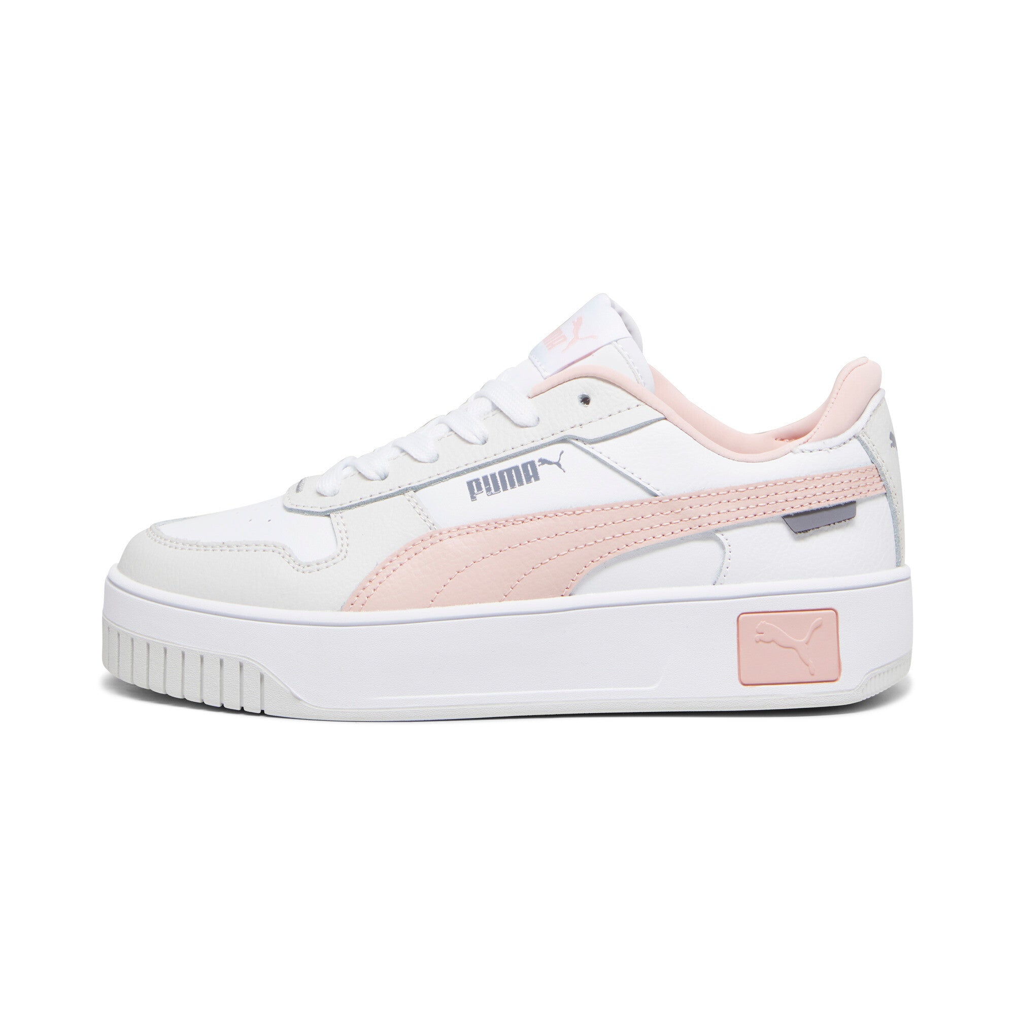 

Кроссовки PUMA для девочек-подростков Carina Street, цвет white/rose dust/feather gray