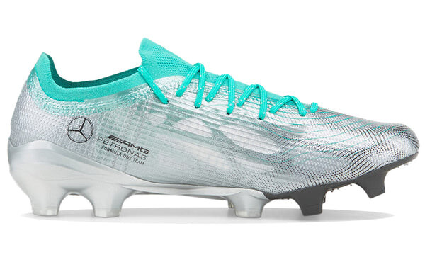 Кроссовки ultra 1.4 fg ag x mercedes-amg petronas f1 'silver spectra green' Puma, серебряный — фото 2