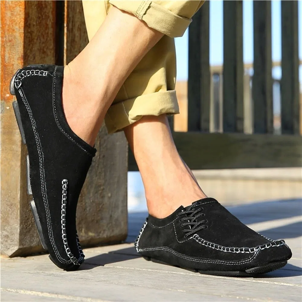 Лоферы мужские замшевые классические, Slip-Ons, зеленый UOPYNE — фото 3