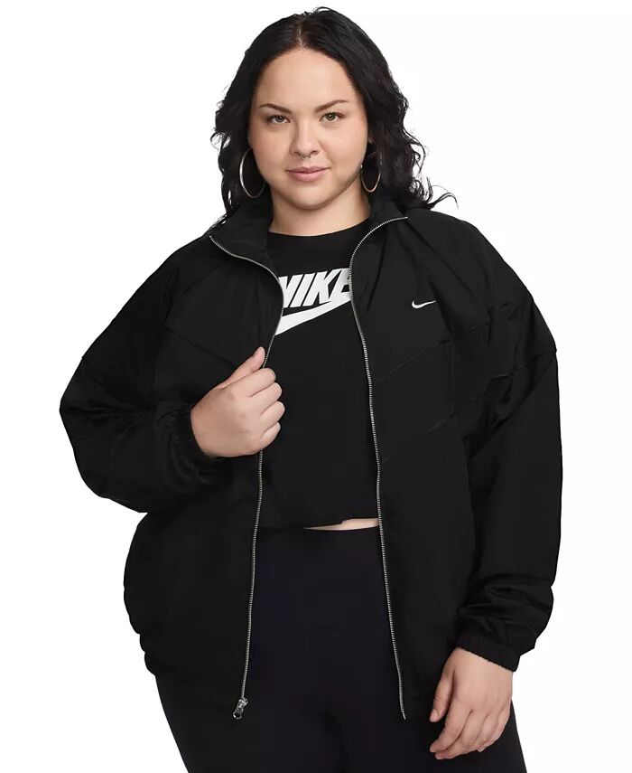 

Куртка Windrunner Loose UV Woven Full-Zone Jacket Plus Size Nike, черный