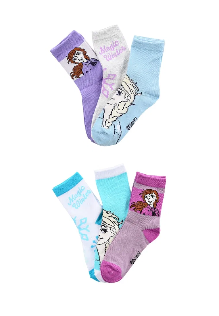 Носки Disney Frozen, 6 пар, разноцветные