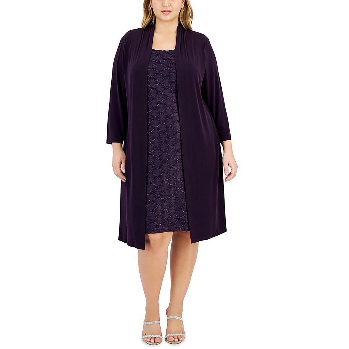 

Плюс Женская куртка из двух частей Платье из двух частей Connected Apparel, цвет aubergine