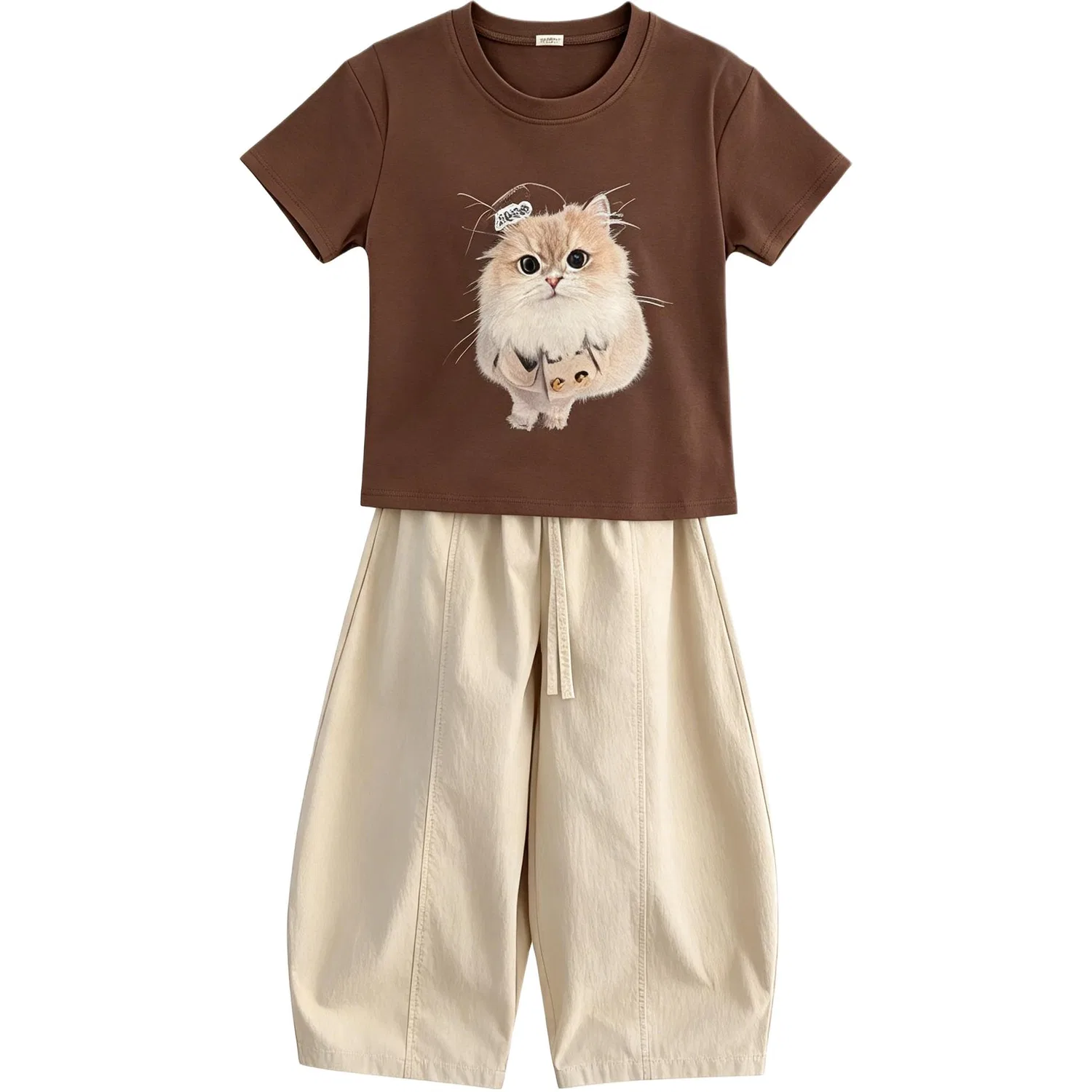Детская спортивная одежда Casual с круглым вырезом Disney, Khaki