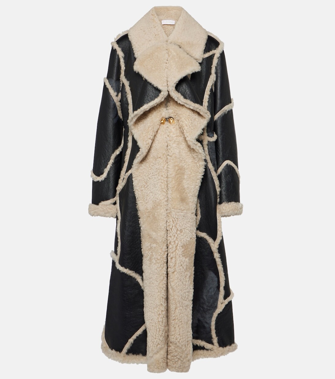 

Дубленка и кожаное пальто Chloé, черный