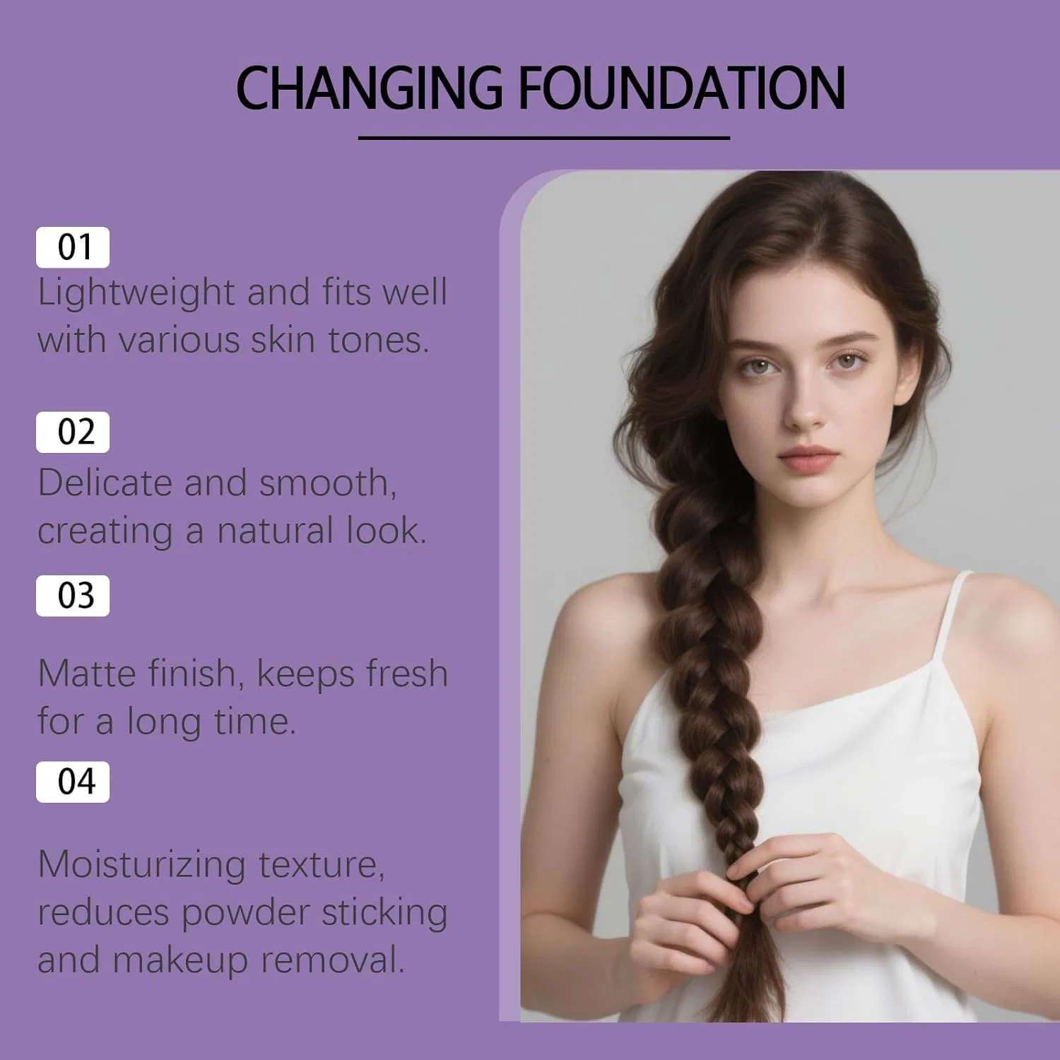Тональное средство Color Changing Foundation, легкая жидкость, матовый финиш, автоматическая подстройка под тон кожи, 30 мл — фото 4