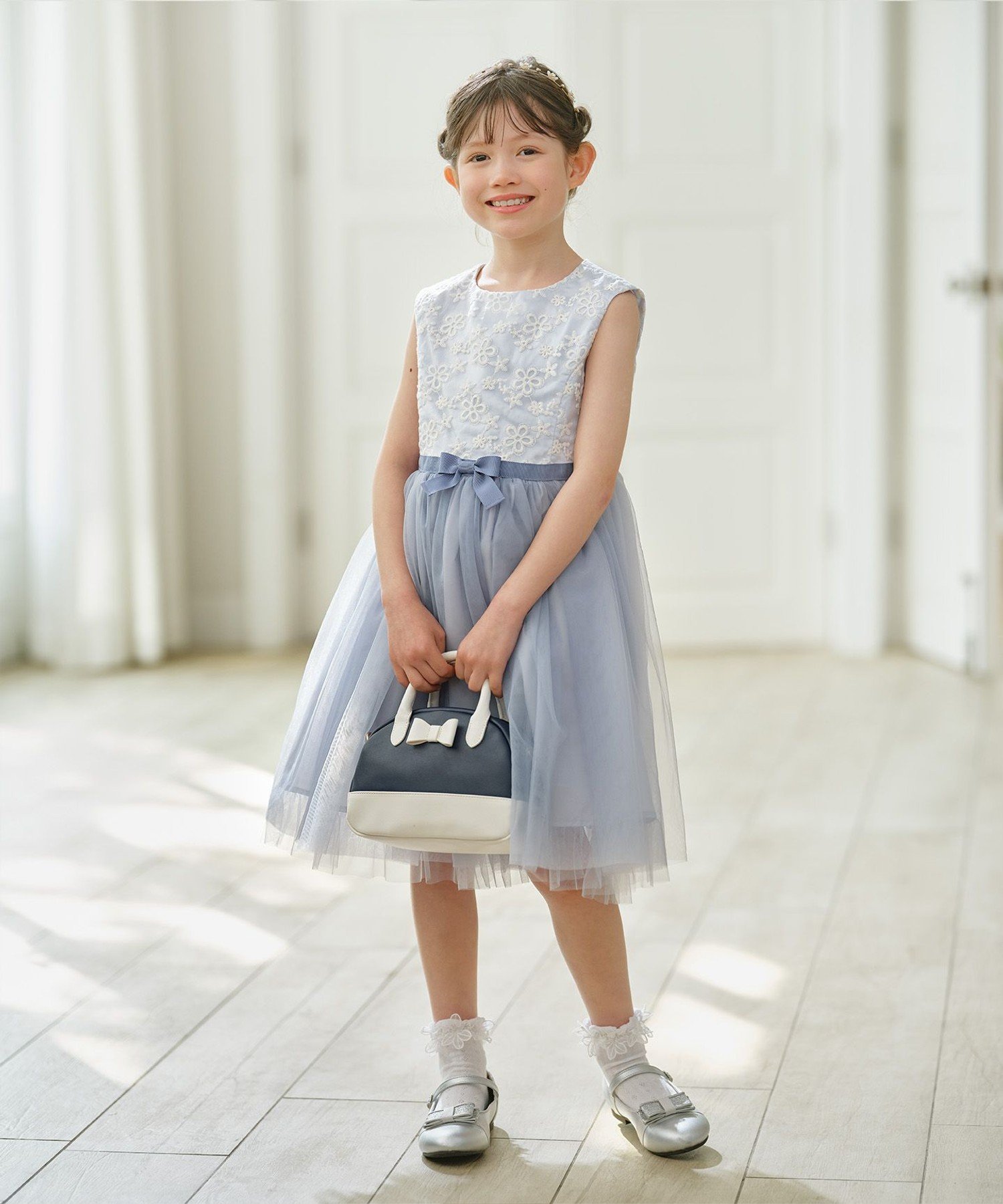 [150-160 см] Платье с цветущими цветами Kids Suite, Sax Blue [073]