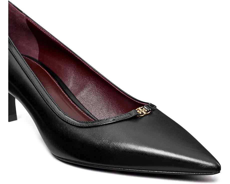 Туфли Tory Burch Double T Buckle Kitten Heel Pumps 45MM, цвет Perfect Black/Perfect Black — фото 4