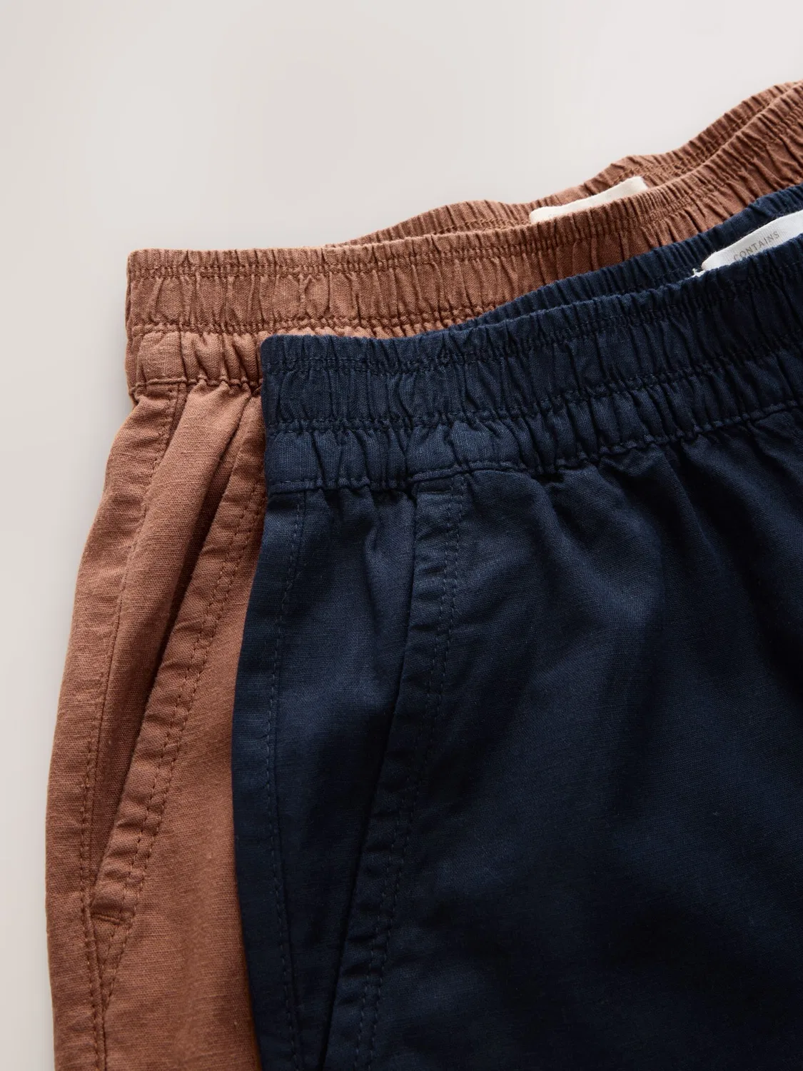 Брюки свободного кроя Next, Camel/Navy — фото 4