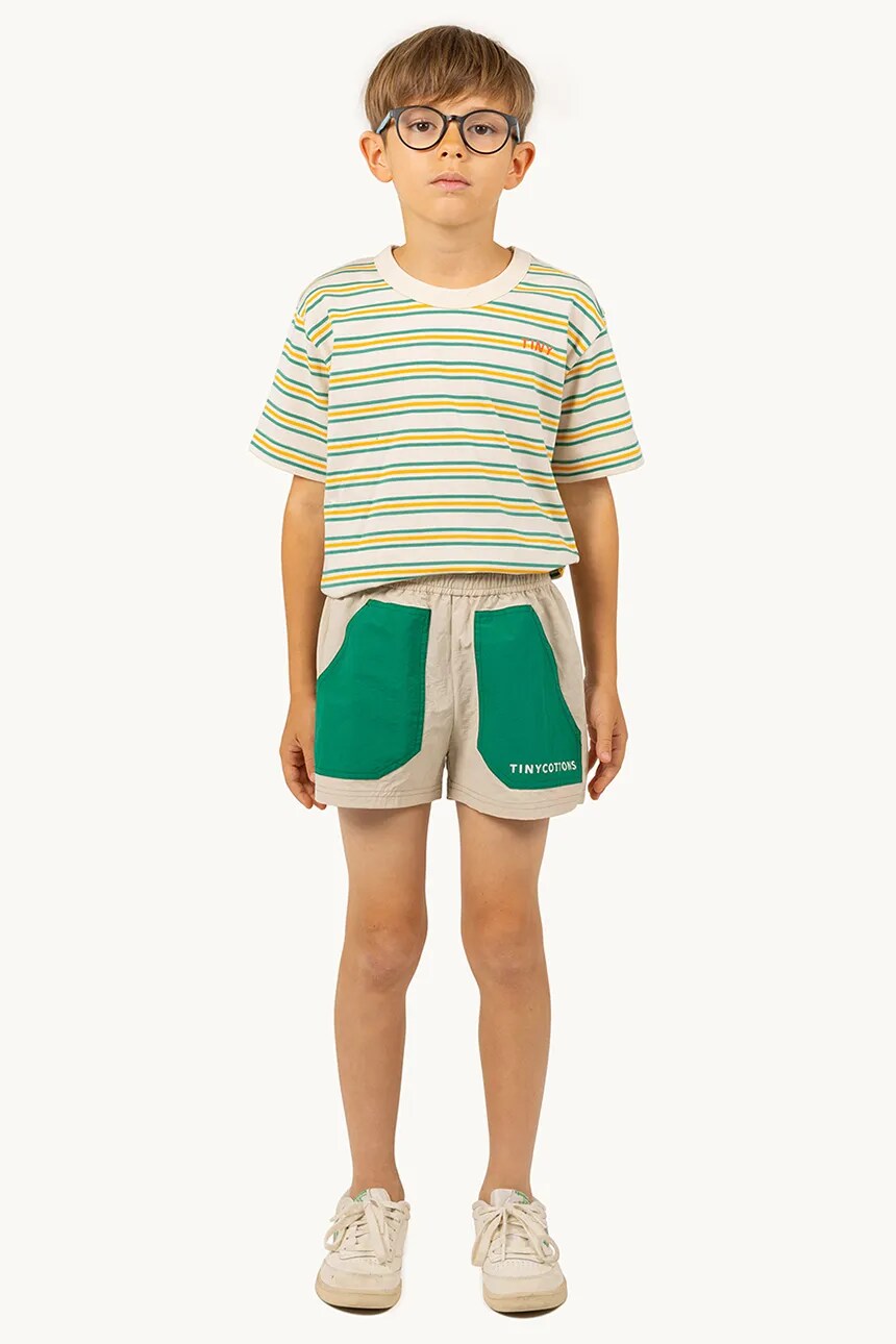 

Детские шорты COLOR BLOCK SHORT Tinycottons, бежевый