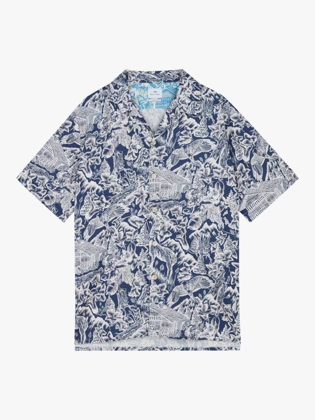 

Футболка PS Lyocell Regular Fit с природным принтом Paul Smith, Blue
