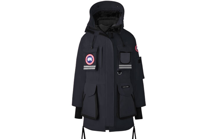

Женский пуховик Canada Goose, темно-синий