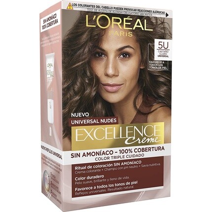 

L'Oréal Paris Excellence Creme Universal Nudes 5U-светло-коричневая краска для волос