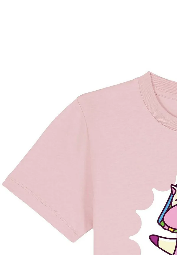 Футболка с принтом единорога из балета Watapparel, Cotton Pink — фото 4