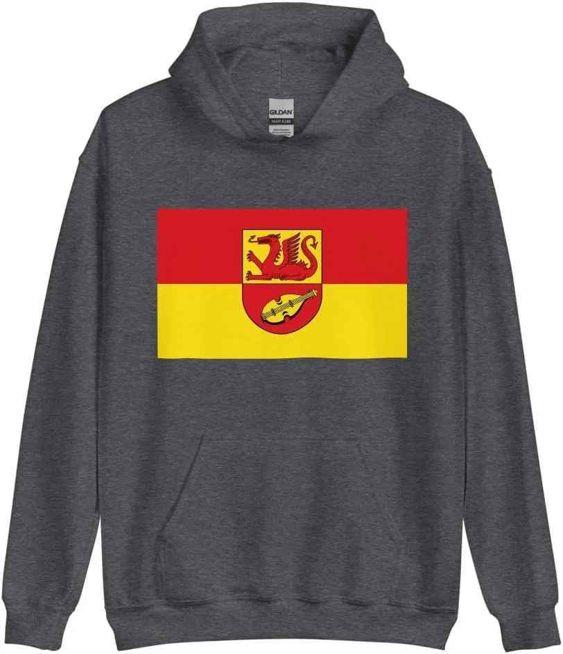 Толстовка с капюшоном Flag of Alzey Worms Germany Generic, Dark Heather