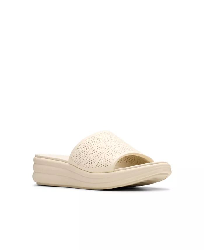 Женские сандалии на плоской подошве Cloudsteppers Drift Twist Slip-On Clarks, слоновая кость/кремовый
