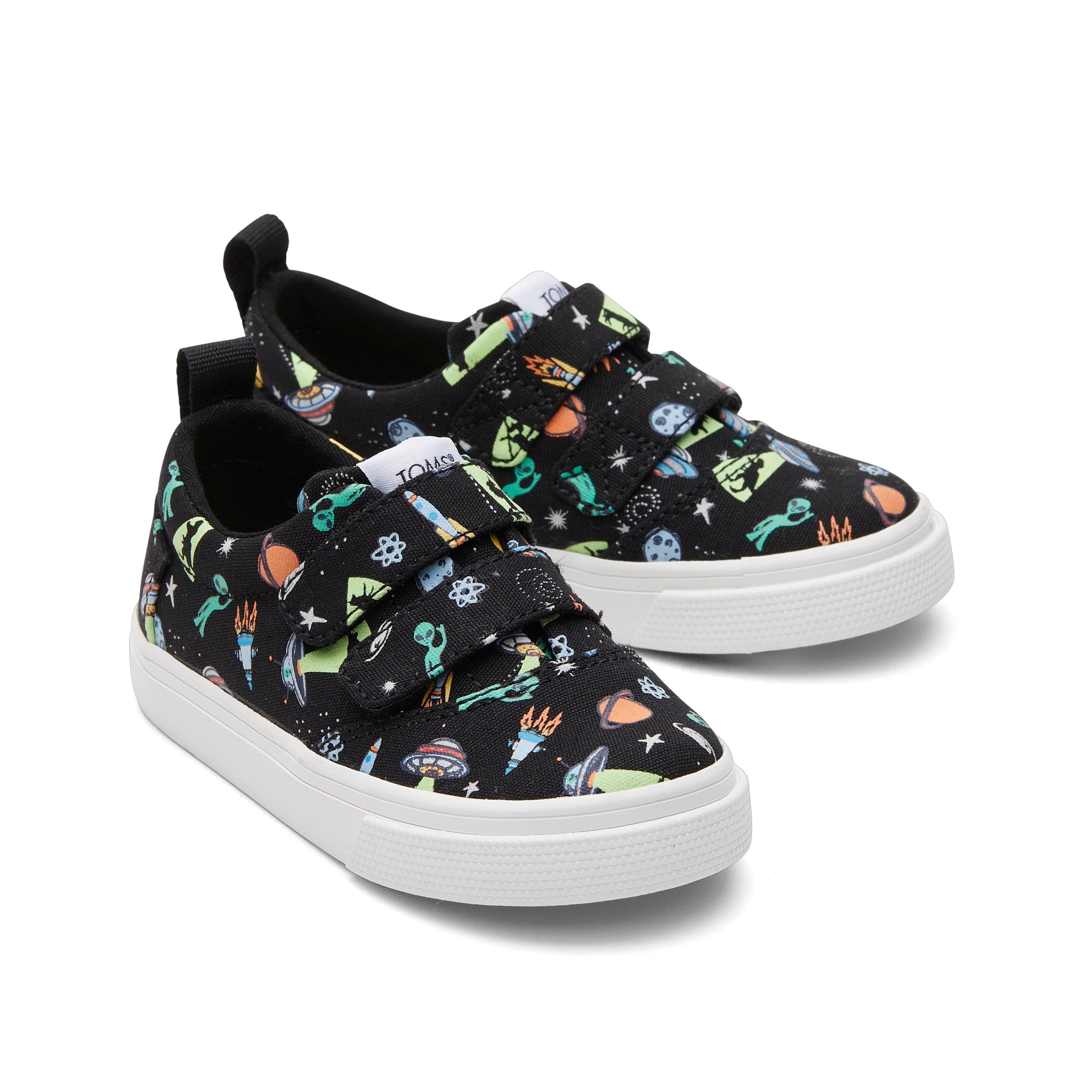

Fenix Aliens Кроссовки для малышей на двойной липучке TOMS Shoes, Glow In The Dark Aliens