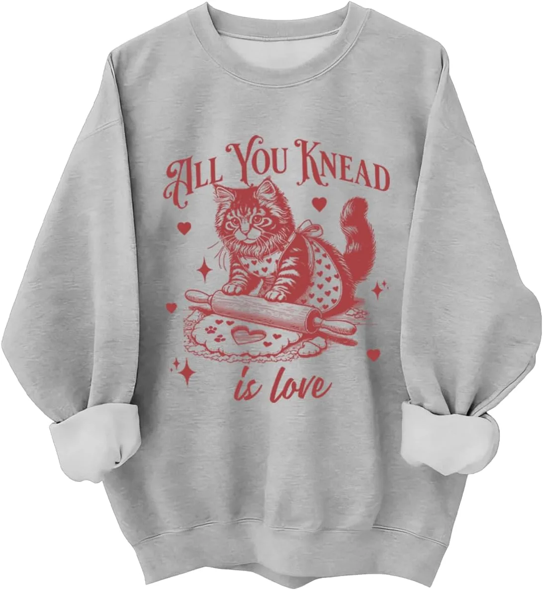 

Толстовка с котами на День святого Валентина All You Knead is Love JIONOCY