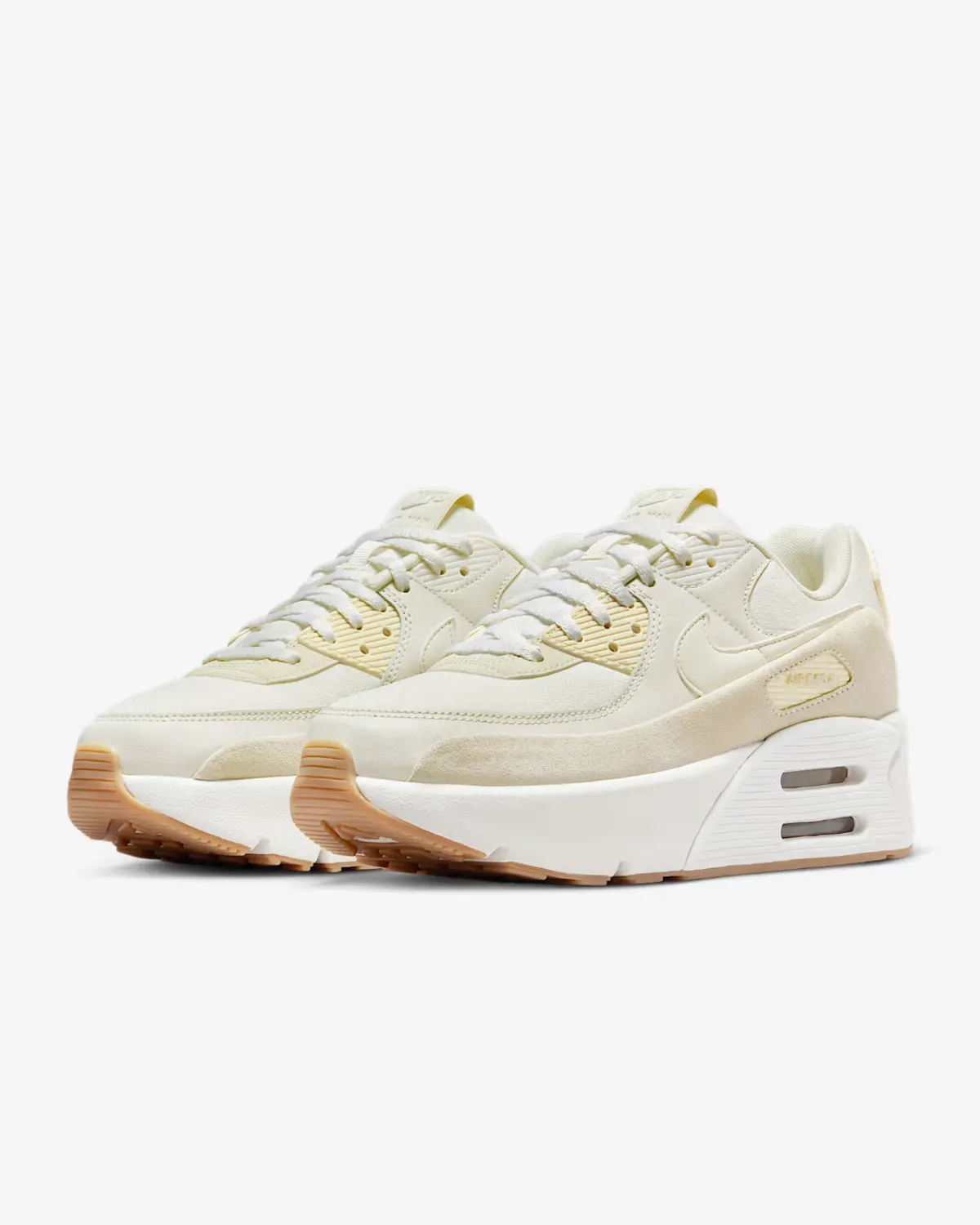 Кроссовки Nike Air Max 90 LV8 FD4328-100 женские, цвет слоновой кости, на платформе, FD1067