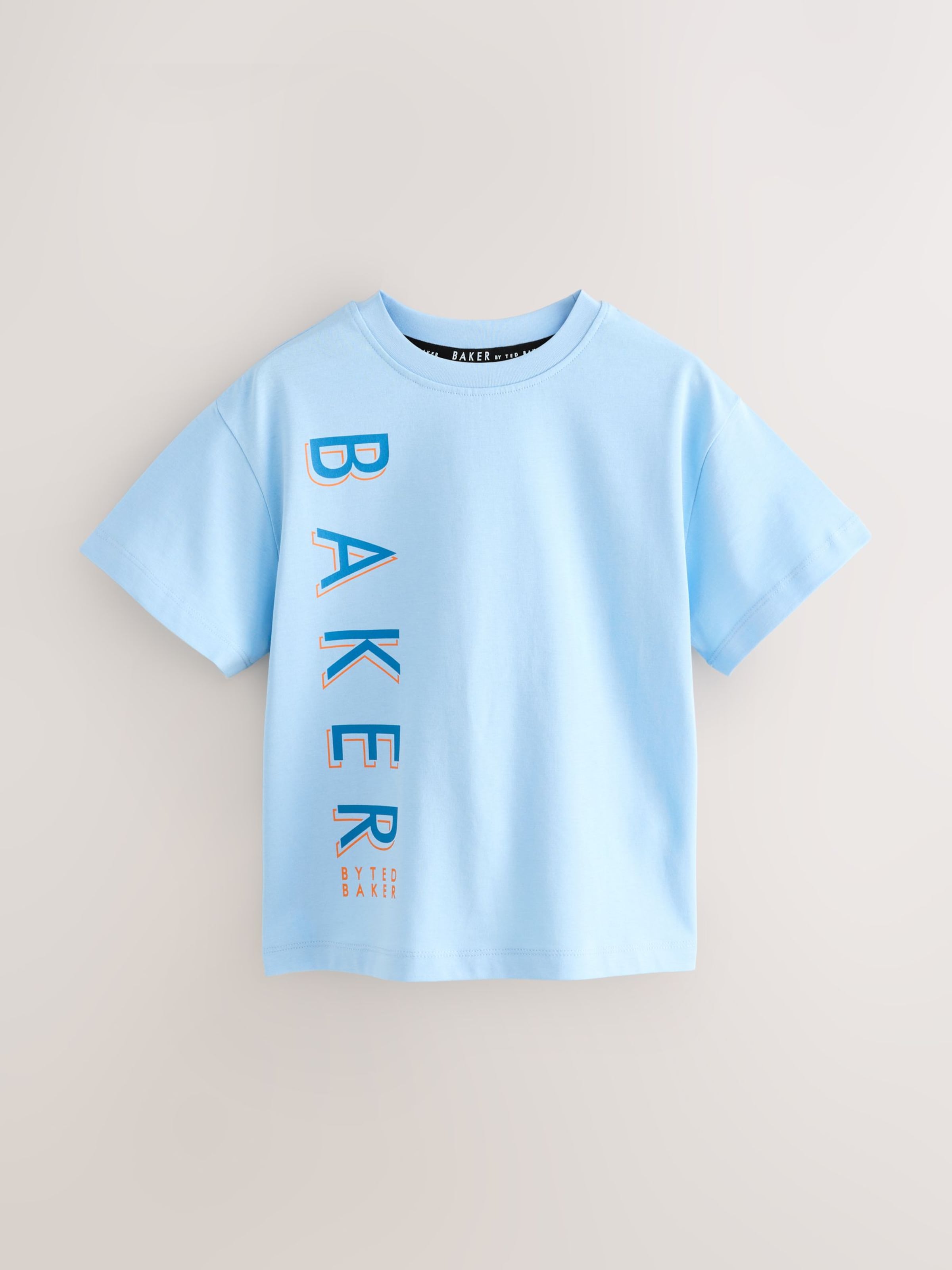 Baker by Ted Baker Футболка в цветах Navy, Light Blue, White — фото 4