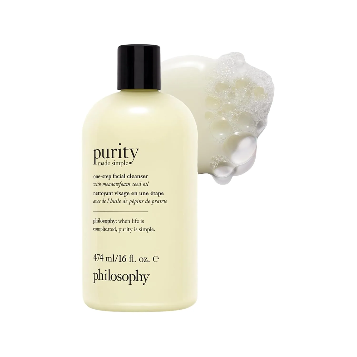 Масло для лица Philosophy — Purity Made Simple: одношаговое средство для умывания лица с маслом семян пенника, 473 мл