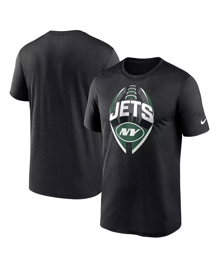 

Мужская черная футболка New York Jets Legend Icon Performance Nike